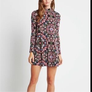 BCBGeneration Multicolor Floral Long Sleeve Dress